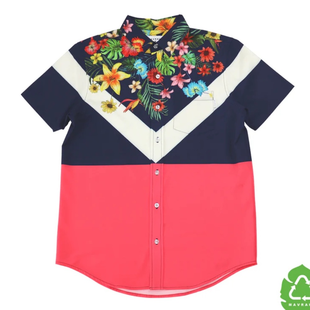 MAVRANS TROPICAL POINT WEEKEND casual button down SHIRT sz small limited edition